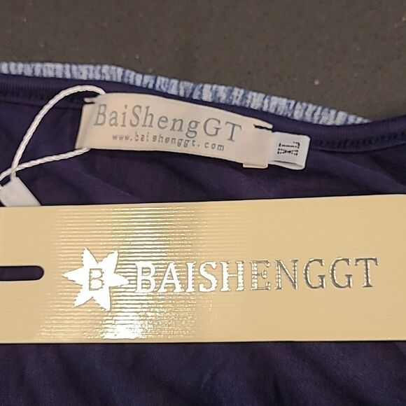 Baishenggt sz XL sleeveless tank with print fabric over-blouse - Picture 8 of 11